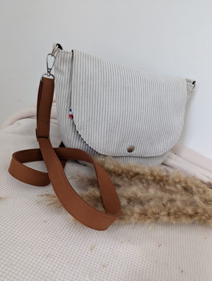 sac velours beige