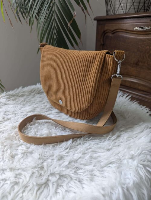 sac interchangeable velours jaune