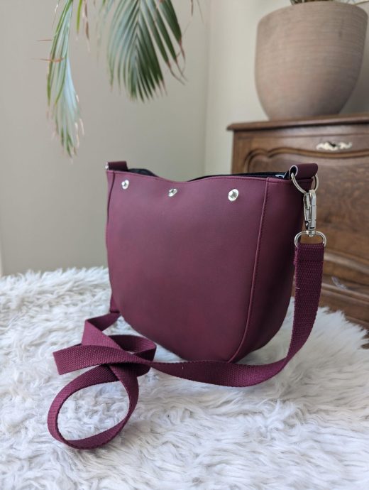 sac besace interchangeable grenat