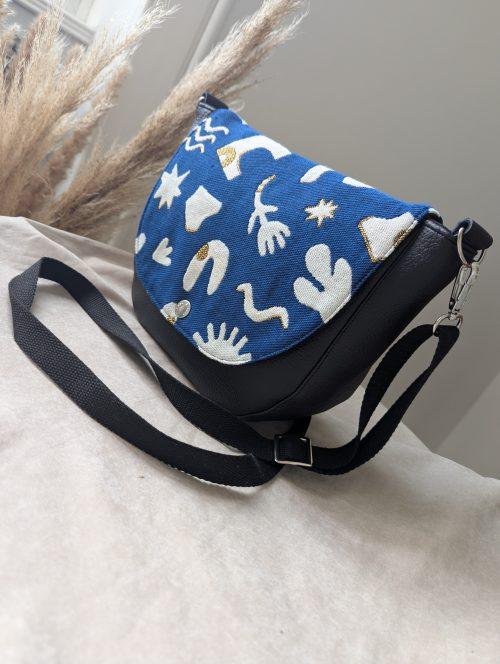 sac interchangeable bleu et noir